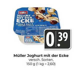 Müller Joghurt mit der Ecke, 150 g, versch. Sorten