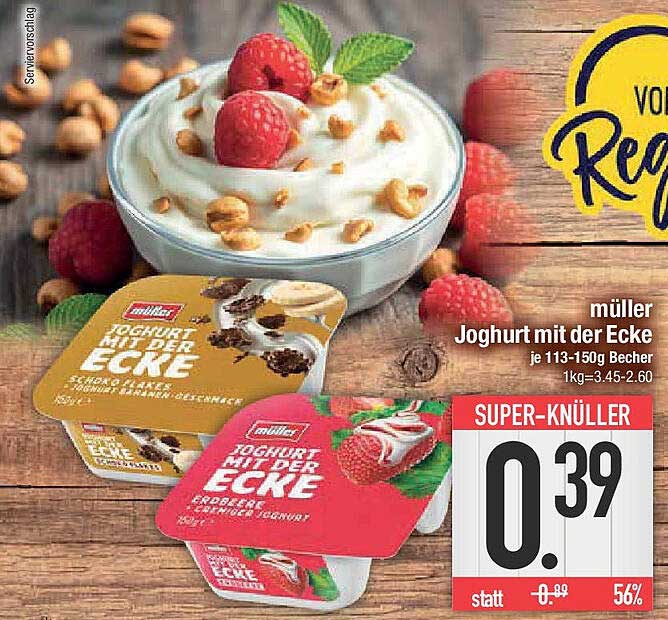 müller Joghurt mit der Ecke