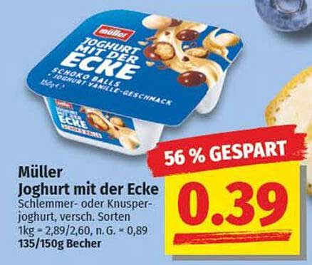 Müller Joghurt mit der Ecke