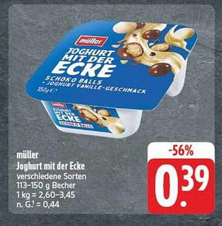 Müller Joghurt mit der Ecke – Schoko Balls und Joghurt Vanille-Geschmack