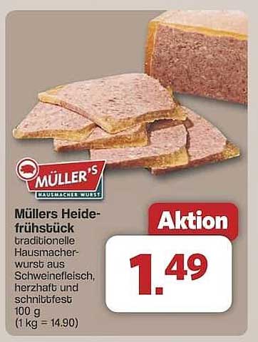 Müllers Heidefrühstück traditionelle Hausmacher-Wurst aus Schweinefleisch