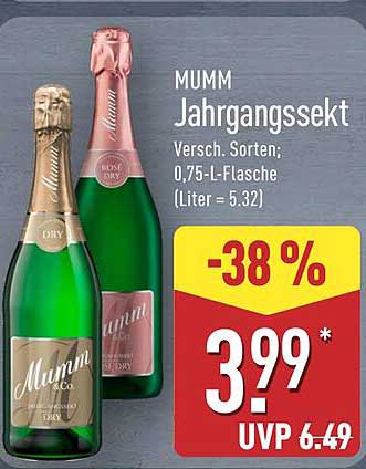 MUMM Jahrgangssekt - Verschiedene Sorten (0,75-L-Flasche)