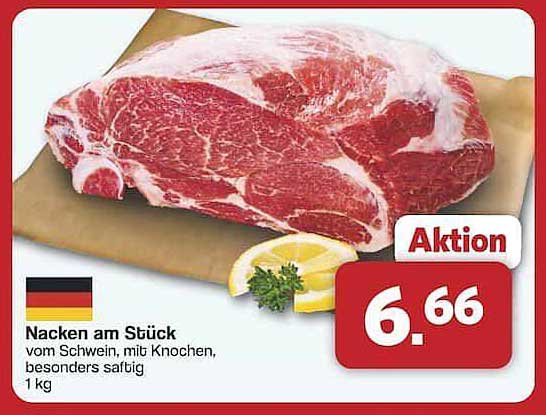 Nacken am Stück vom Schwein, mit Knochen, besonders saftig (1 kg)
