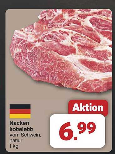 Nacken-Kotelett vom Schwein, natur, 1 kg