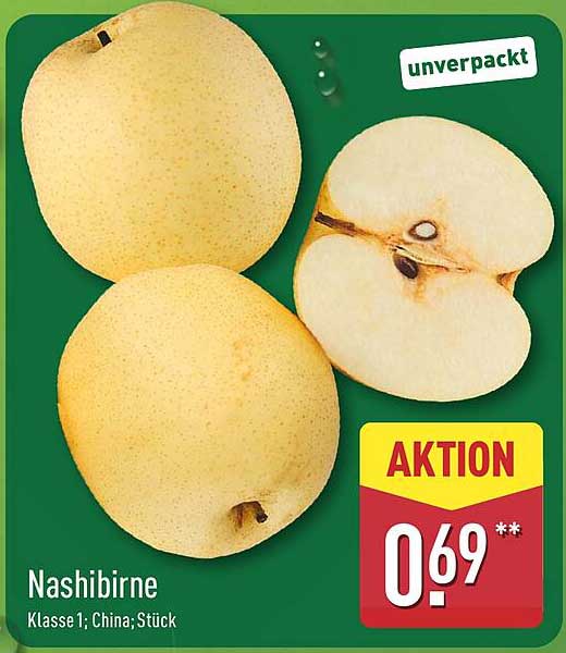 Nashibirne - Klasse 1 aus China zum Aktionspreis