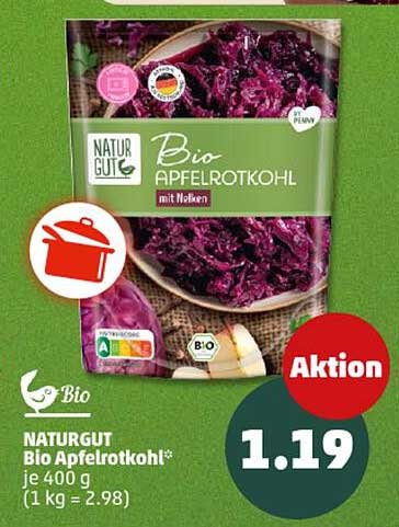 NATURGUT Bio Apfelrotkohl 400 g