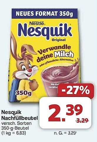 Nesquik Nachfüllbeutel – Vielseitiger Schokoladengenuss für Milchliebhaber