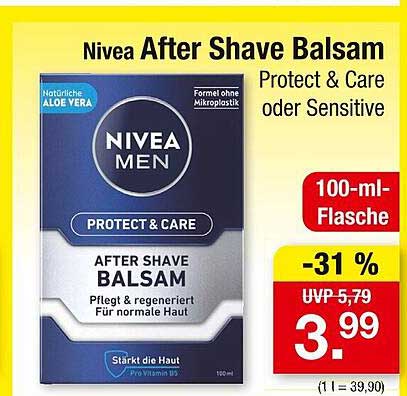 Nivea After Shave Balsam Protect & Care oder Sensitive 100 ml