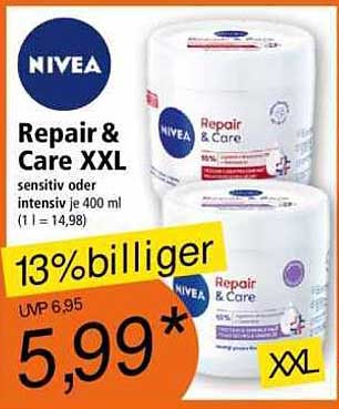 NIVEA Repair & Care XXL 400 ml - Sensitiv oder Intensiv