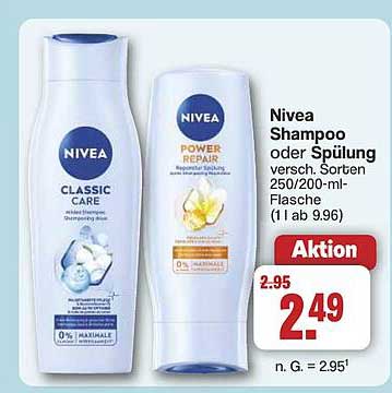Nivea Shampoo oder Spülung 250/200 ml - Diverse Sorten