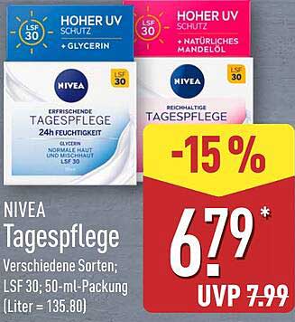 NIVEA Tagespflege - 50ml mit LSF 30