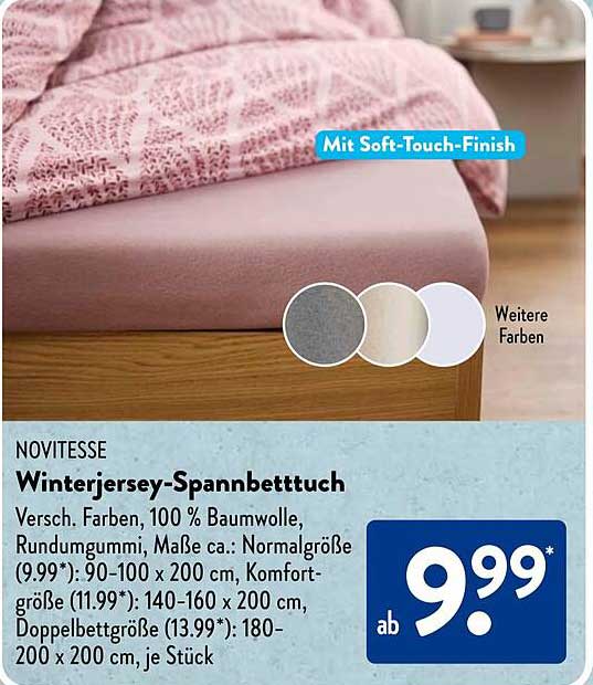 NOVITESS Winterjersey-Spannbettuch