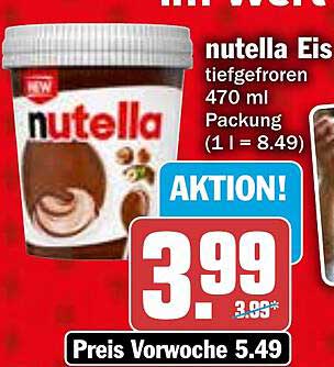 nutella Eis tiefgefroren 470 ml Packung