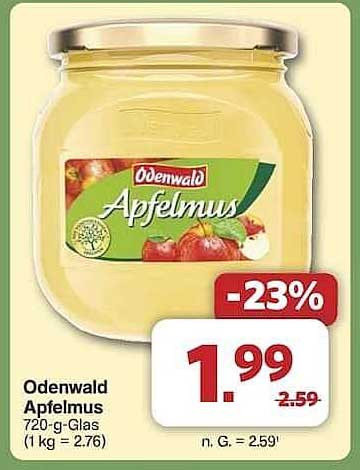 Odenwald Apfelmus 720-g-Glas