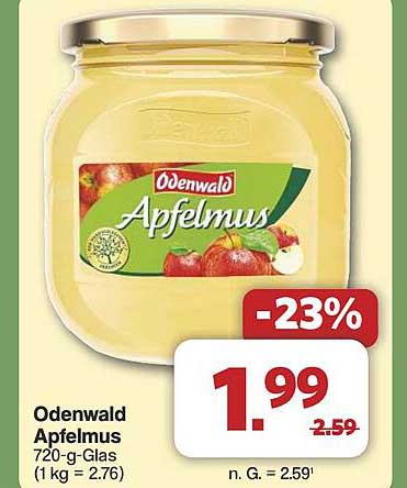Odenwald Apfelmus 720-g-Glas