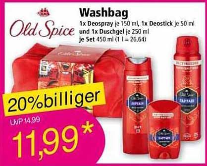 Old Spice Washbag Set - 20% billiger!