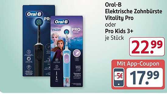 Oral-B Elektrische Zahnbürste Vitality Pro oder Pro Kids 3+ je Stück