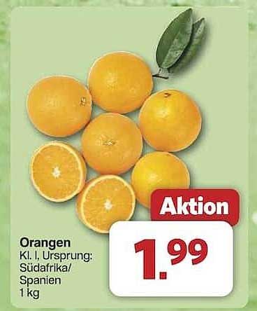 Orangen Kl. I, Ursprung: Südafrika/Spanien 1 kg