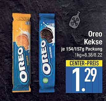 Oreo Kekse je 154/157g Packung