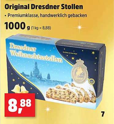 Original Dresdner Stollen - Premiumklasse, handwerklich gebacken