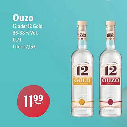Ouzo 12 oder 12 Gold - 0,7 l Flasche