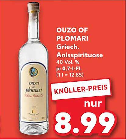 OUZO OF PLOMARI Griech. Anisspirituose 40 Vol. %