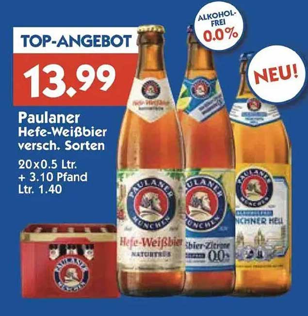 Paulaner Hefe-Weißbier versch. Sorten - Top-Angebot!