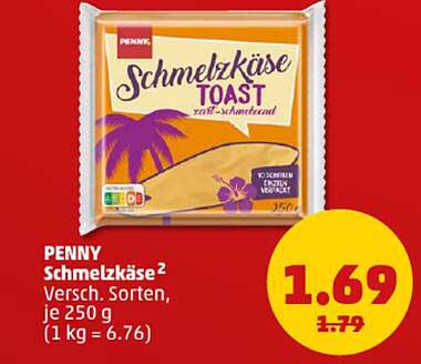 Penny Schmelzkäse Toast 250 g
