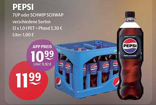 PEPSI 12 x 1,0 l - Angebot vom Trink & Spare-Prospekt