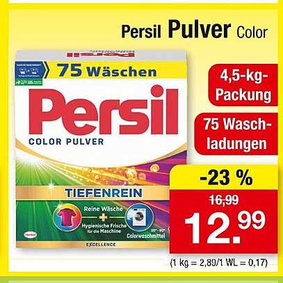 Persil Pulver Color 4,5 kg (75 Waschladungen)