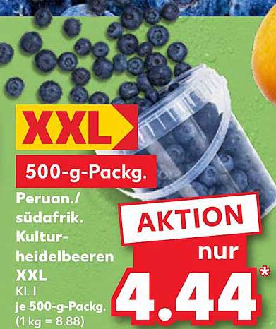 Peruanische/südafrikanische Kulturheidelbeeren XXL - 500-g-Pack