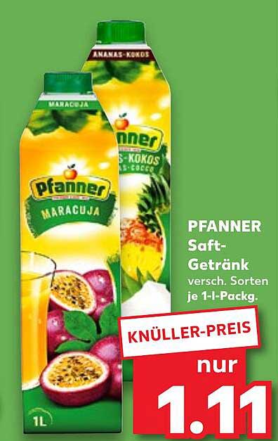 PFANNER Saft-Getränk verschiedene Sorten je 1-L-Pack.