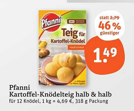 Pfanni Kartoffel-Knödelteig halb & halb