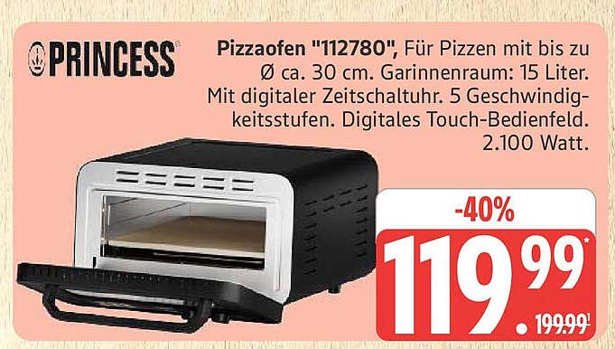 Pizzaofen "112780" von Princess - 40% Rabatt!