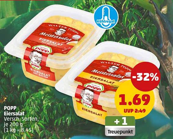 POPP Eiersalat Versch. Sorten, je 200 g