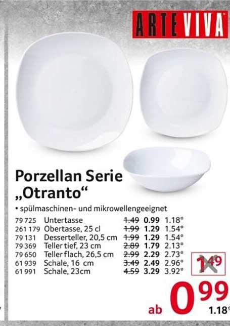 Porzellan Serie „Otranto“ - Spülmaschinen- und Mikrowellengeeignet