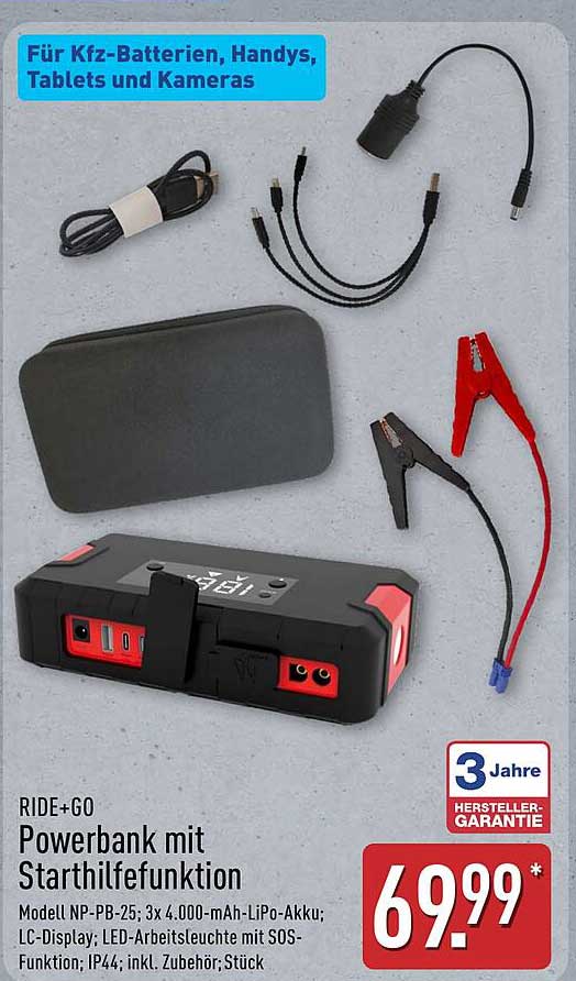 Powerbank mit Starthilfefunktion