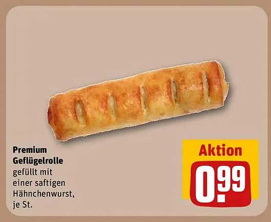 Premium Geflügelrolle gefüllt mit einer saftigen Hähnchenwurst, je St.