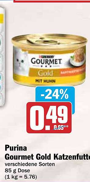 Purina Gourmet Gold Katzenfutter 85 g Dose - Mit Huhn