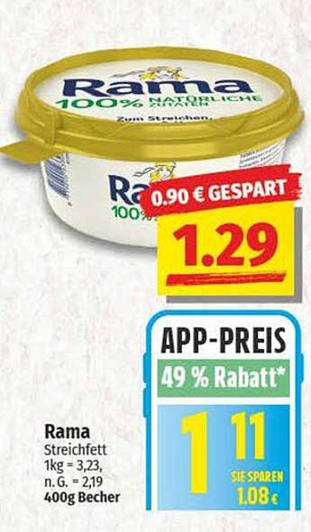 Rama Streichfett - 100% natürliche Zutaten