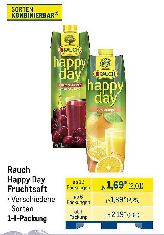Rauch Happy Day Fruchtsaft – Verschiedene Sorten