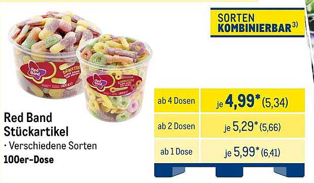 Red Band Stückartikel - Verschiedene Sorten 100er-Dose