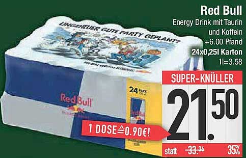 Red Bull Energy Drink 24x0,25l Karton