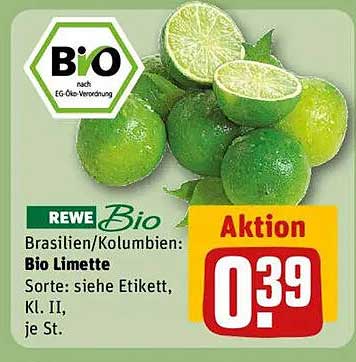 REWE Bio Limette - frisch und aromatisch