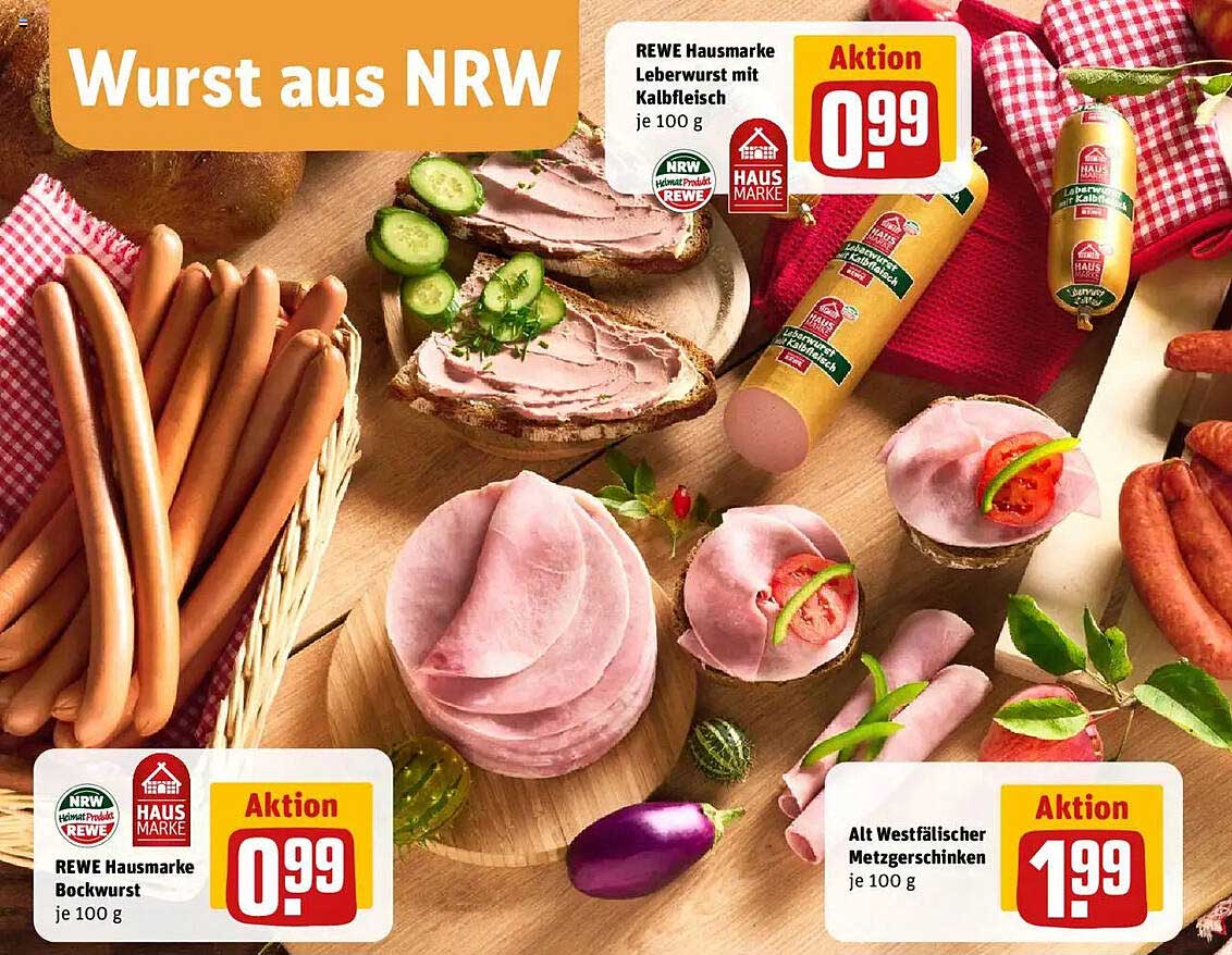 REWE Hausmarke Leberwurst mit Kalbfleisch – 0,99 € je 100 g