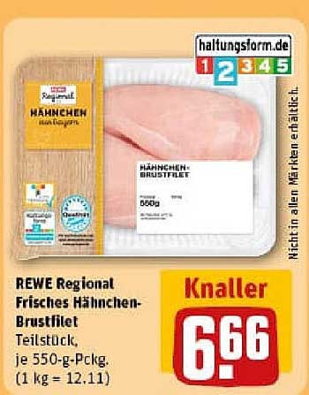 REWE Regional Frisches Hähnchen-Brustfilet