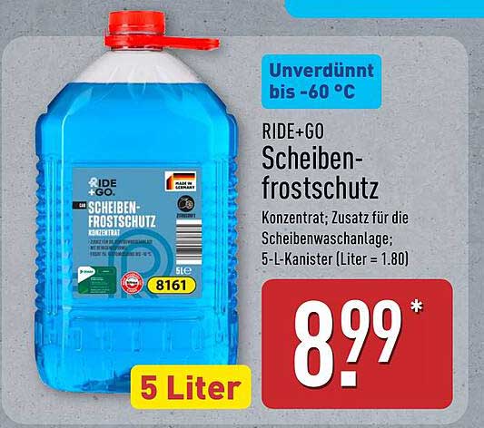RIDE+GO Scheibenfrostschutz 5-Liter-Kanister