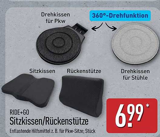 RIDE+GO Sitzkissen/Rückenstütze