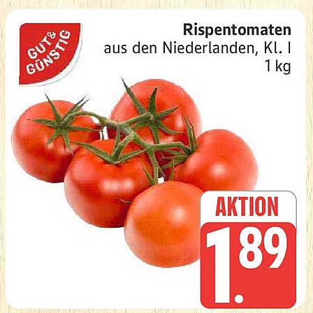Rispen-Tomaten aus den Niederlanden, Kl. I, 1 kg