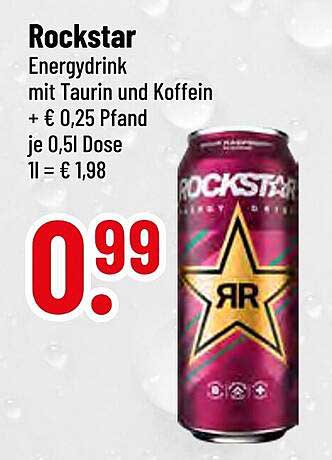 Rockstar Energydrink mit Taurin und Koffein